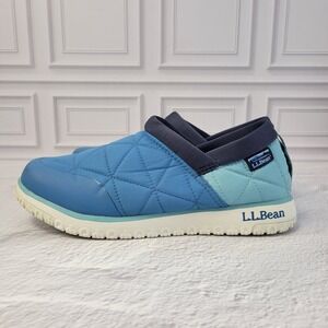 L.L. Bean Ultralight PrimaLoft Slippers Size 9 Blue Quilted Slip On